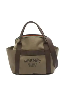 Hermès Pre-Owned: Сумка-шоппер цвета хаки 