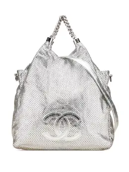 CHANEL Pre-Owned: Серебристая сумка 