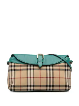 Burberry Pre-Owned: Голубая сумка через плечо 