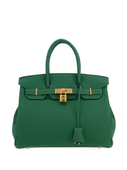 Hermès Pre-Owned: Зелёная сумка-шоппер 
