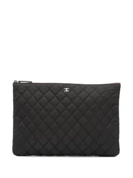 CHANEL Pre-Owned: Чёрный клатч 