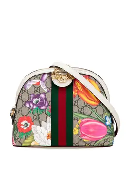 Gucci Pre-Owned: Сумка через плечо с растительным принтом 