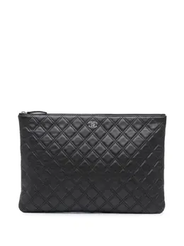 CHANEL Pre-Owned: Чёрный клатч 
