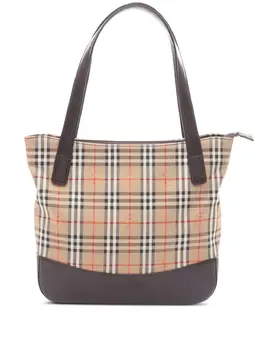 Burberry Pre-Owned: Коричневая сумка-шоппер 