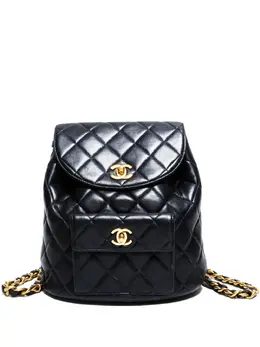 CHANEL Pre-Owned: Чёрный рюкзак 