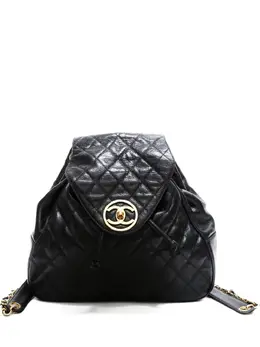 CHANEL Pre-Owned: Чёрный рюкзак 