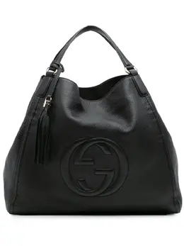Gucci Pre-Owned: Чёрная сумка-шоппер 