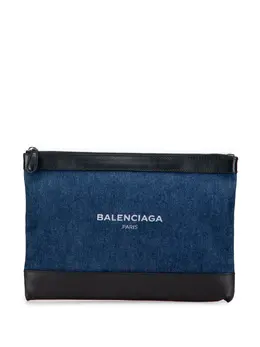 Balenciaga Pre-Owned: Синий клатч 