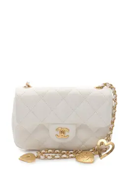 CHANEL Pre-Owned: Белая сумка через плечо 