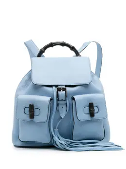 Gucci Pre-Owned: Голубой рюкзак 