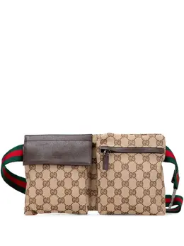 Gucci Pre-Owned: Коричневая поясная сумка 