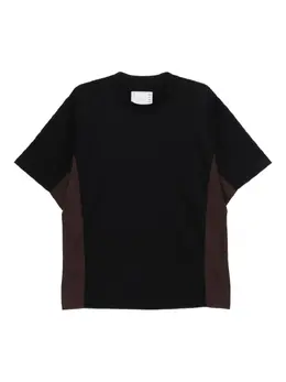 sacai: Чёрная футболка 