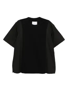 sacai: Чёрная футболка 
