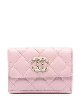 CHANEL Pre-Owned: Розовый кошелёк 