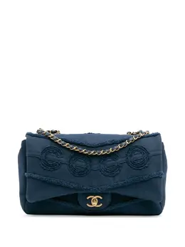 CHANEL Pre-Owned: Голубая сумка через плечо 