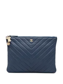 CHANEL Pre-Owned: Голубой клатч 