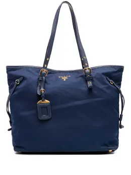 Prada Pre-Owned: Голубая сумка-шоппер 