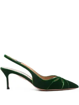 Aquazzura: Зелёные туфли 