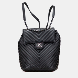 Chanel: Чёрный рюкзак 