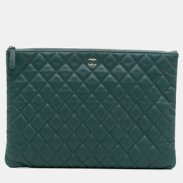Chanel: Зелёный клатч 