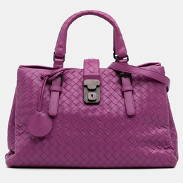Bottega Veneta: Фиолетовая сумка  Intrecciato