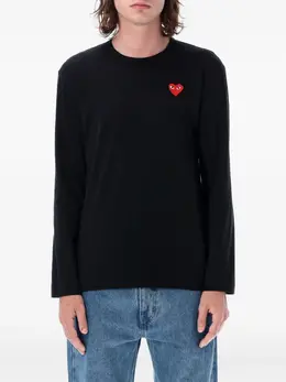 Comme Des Garçons Play: Футболка  Heart с длинным рукавом