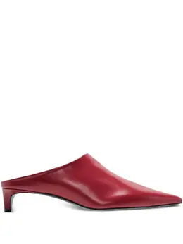 Jil Sander: Красные сабо 