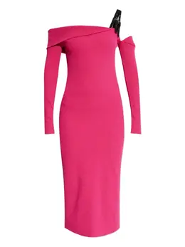 Versace Jeans Couture: Платье с открытыми плечами 