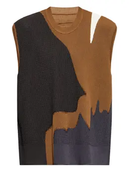 Homme Plissé Issey Miyake: Коричневый жилет 