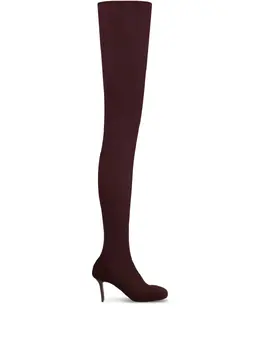 Courrèges: Бордовые сапоги 