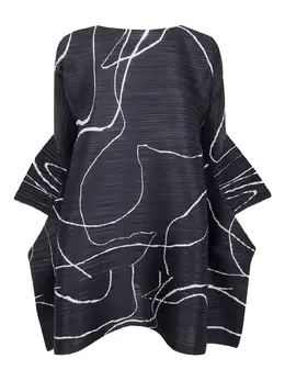 Pleats Please Issey Miyake: Платье с принтом 