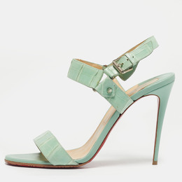 Christian Louboutin: Зелёные сандалии 