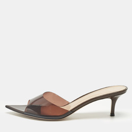 Gianvito Rossi: Коричневые сандалии  Plexi