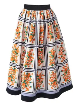 Carolina Herrera: Юбка с растительным принтом 