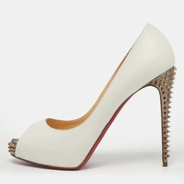 Christian Louboutin: Белые босоножки 