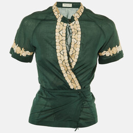 Dries van Noten: Зелёный топ 