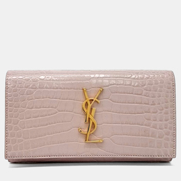 Saint Laurent Paris: Розовый кошелёк  Cassandra