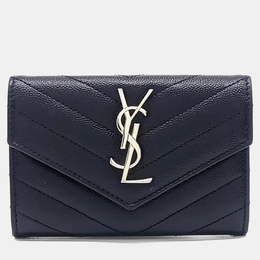 Saint Laurent Paris: Чёрный кошелёк  Monogram