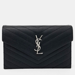 Saint Laurent Paris: Чёрная сумка через плечо  Cassandra Mini