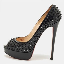 Christian Louboutin: Чёрные босоножки 