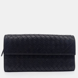 Bottega Veneta: Чёрный кошелёк 