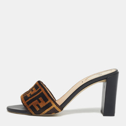 Fendi: Чёрные сандалии  FF