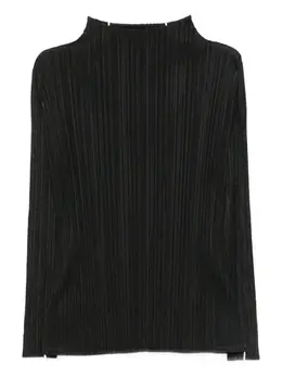 Pleats Please Issey Miyake: Чёрная майка 
