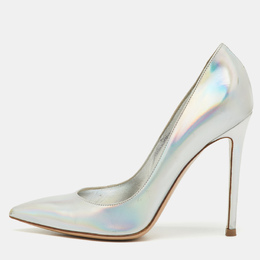 Gianvito Rossi: Серебристые туфли 