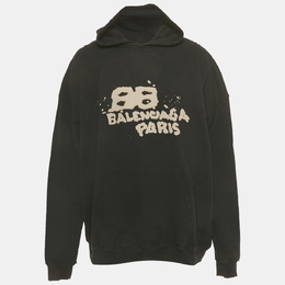 Balenciaga: Чёрная толстовка 