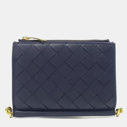 Bottega Veneta: Синий кошелёк 