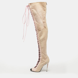 Balmain: Бежевые сапоги 