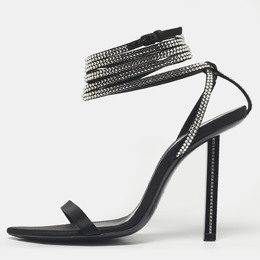 Saint Laurent Paris: Чёрные сандалии 