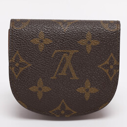 Louis Vuitton: Коричневый кошелёк  Porte Monnaie