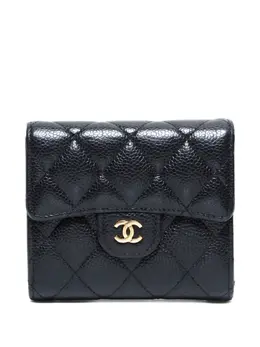 CHANEL Pre-Owned: Чёрный кошелёк 